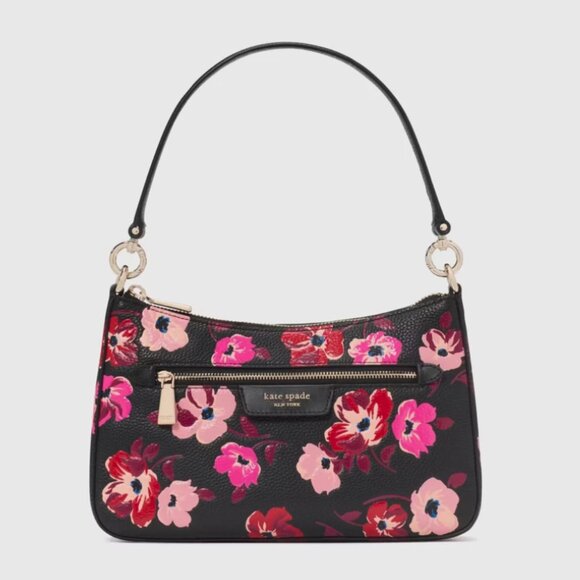Kate Spade Hudson Fall Poppies Convertible Crossbody Clutch Shoulder Purse - Picture 4 of 10
